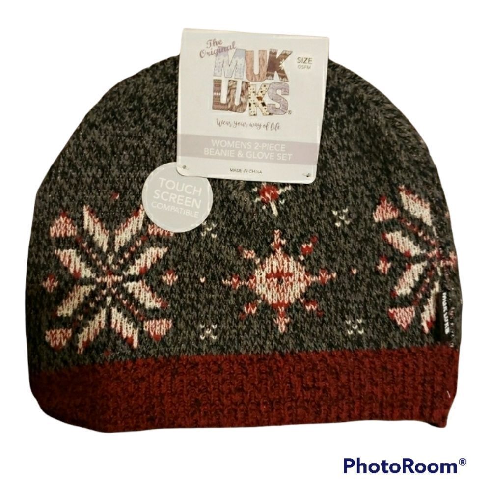 Women's Muk Luk Beanie & Glove…